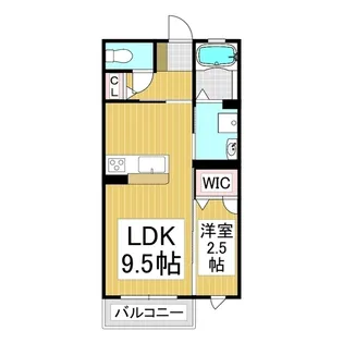 アーバンハイム篠ノ井【102号室】の間取り