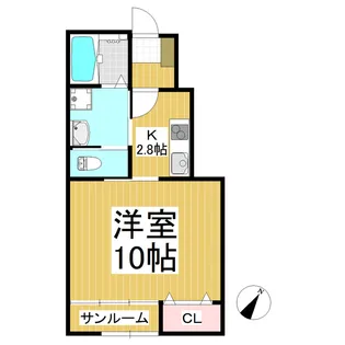 コンフォーティア須坂【104号室】の間取り