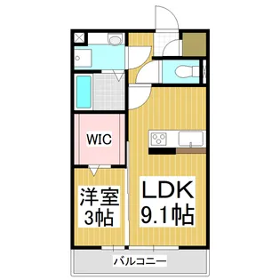(仮)塩尻駅西口マンション【305号室】の間取り