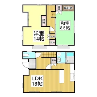 長野県諏訪市湖南【一戸建】の間取り