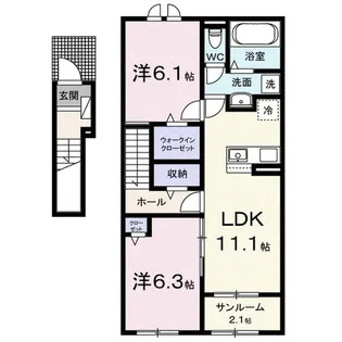 ホップIV【202号室】の間取り