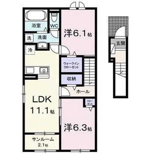 ホップIV【204号室】の間取り