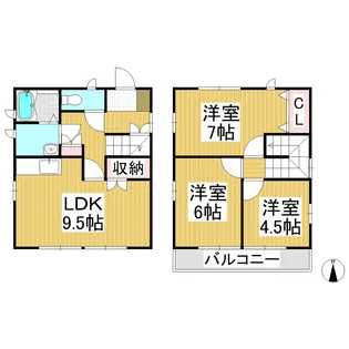 長野県須坂市日滝【一戸建】の間取り