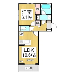 ヘシレ中御所【1階】の間取り