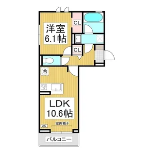 ヘシレ中御所【2階】の間取り