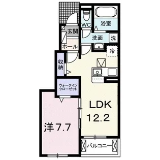ラ・クラリエールS【1階】の間取り