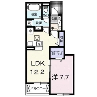ラ・クラリエールS【1階】の間取り