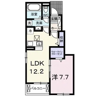 ラ・クラリエールS【1階】の間取り