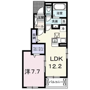 ラ・クラリエールS【1階】の間取り