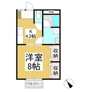 グリーンシエル【103号室】の間取り