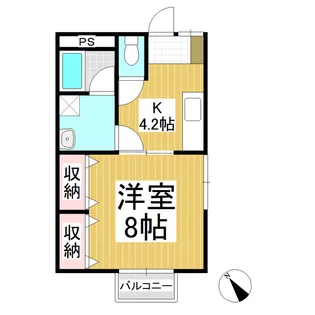グリーンシエル【201号室】の間取り