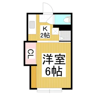 カルチェラタン【208号室】の間取り