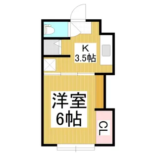 カルチェラタン【107号室】の間取り