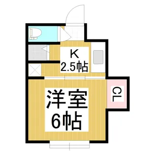 カルチェラタン【109号室】の間取り