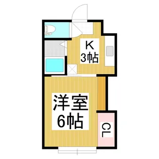 カルチェラタン【205号室】の間取り