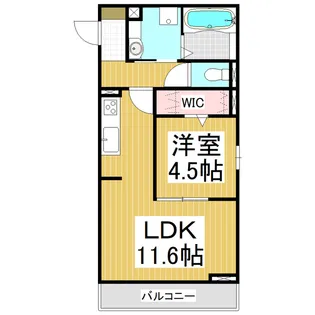 コンフォーティア塩尻大門【301号室】の間取り
