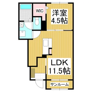 ルミナス・スターズ【102号室】の間取り