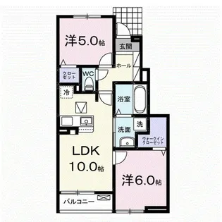 シエル ブリュ【1階】の間取り