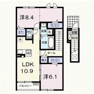 シエル ブリュ【2階】の間取り