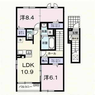 シエル ブリュ【2階】の間取り