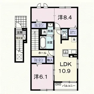 シエル ブリュ【2階】の間取り