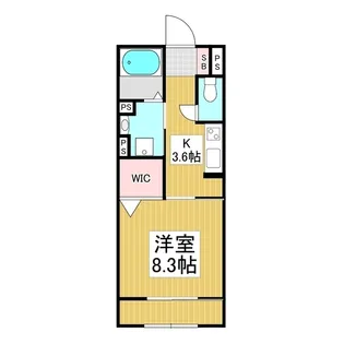 (仮)ウィズハイム小屋北【202号室】の間取り