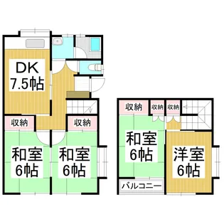 長野県長野市栗田【一戸建】の間取り