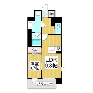コンフォーティア広丘吉田Ⅲ A棟【202号室】の間取り