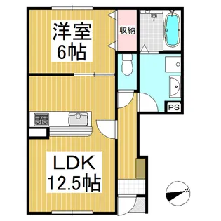 リナージュ秋和【102号室】の間取り