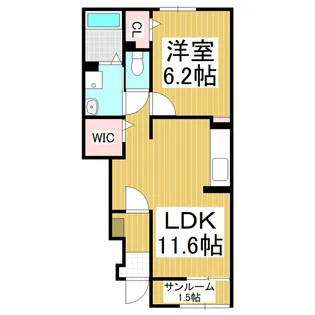 レザンベルジェ【103号室】の間取り