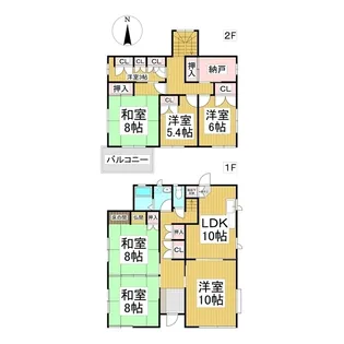 長野県長野市合戦場1丁目【一戸建】の間取り