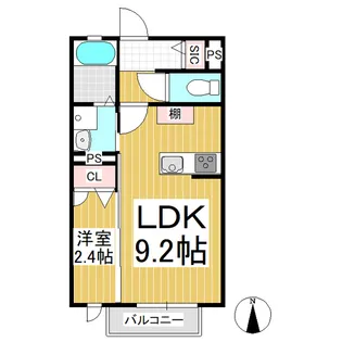 EarlGrey【106号室】の間取り