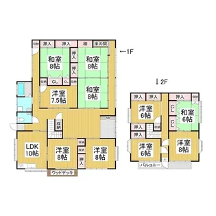 長野県上伊那郡辰野町伊那富【一戸建】の間取り
