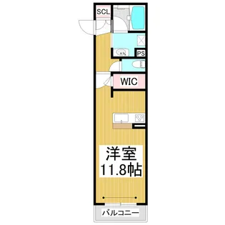 (仮)ベレオ中御所【206号室】の間取り