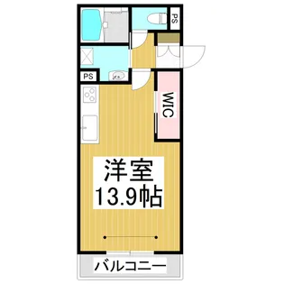 (仮)ベレオ中御所【207号室】の間取り