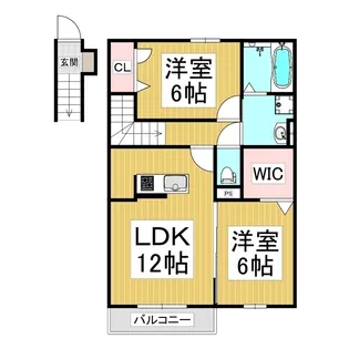 シエラビスタ水の手【203号室】の間取り