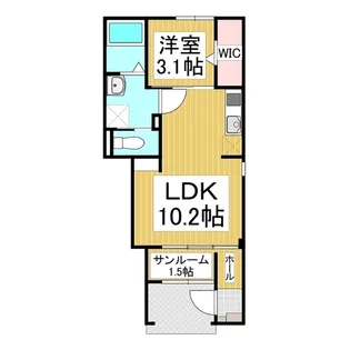 ラ フェリーチェ 篠ノ井【1階】の間取り