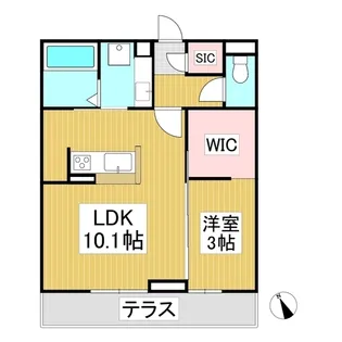 トリシア横町NORTH【1階】の間取り
