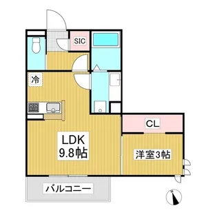 トリシア横町NORTH【2階】の間取り