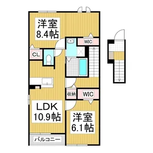 ルーチェテラス A【2階】の間取り