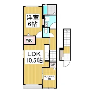 ルーチェテラス B【2階】の間取り