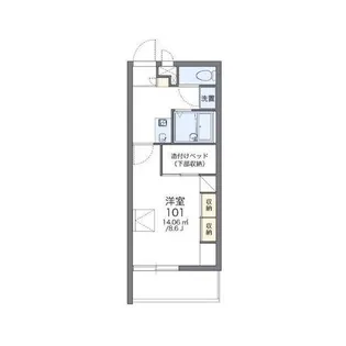 レオパレスT&Mコート【204号室】の間取り