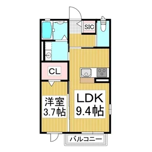 ミレニアムパレス豊野【101号室】の間取り