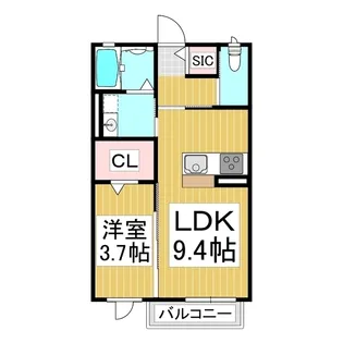 ミレニアムパレス豊野【202号室】の間取り
