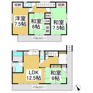 長野県上田市中央五丁目【一戸建】の間取り
