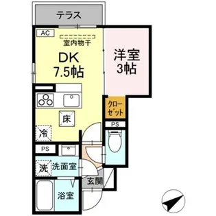 シャルール西【101号室】の間取り