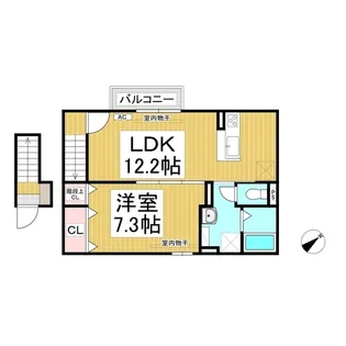 シャルール西【2階】の間取り