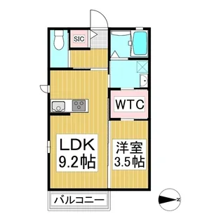 仮)ウィズハイム篠ノ井布施高田【203号室】の間取り