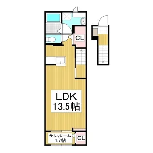 エクラテラス B【2階】の間取り