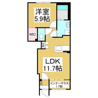 アイリス【102号室】の間取り